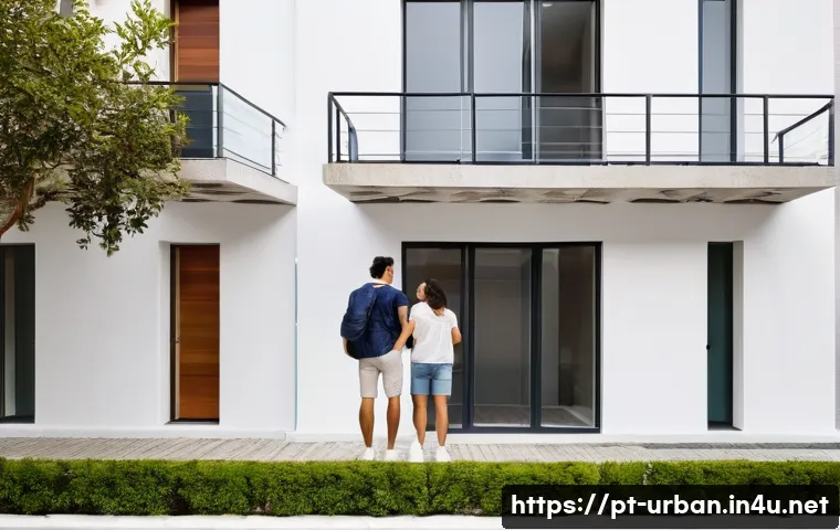 공공주택 정책 분석 - **A Young Portuguese Family's Housing Dream**: A vibrant, hopeful image depicting a young Portuguese...