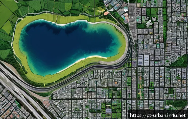 도시계획 GIS 활용 - A vibrant, detailed urban GIS control room scene featuring large interactive digital maps displaying...